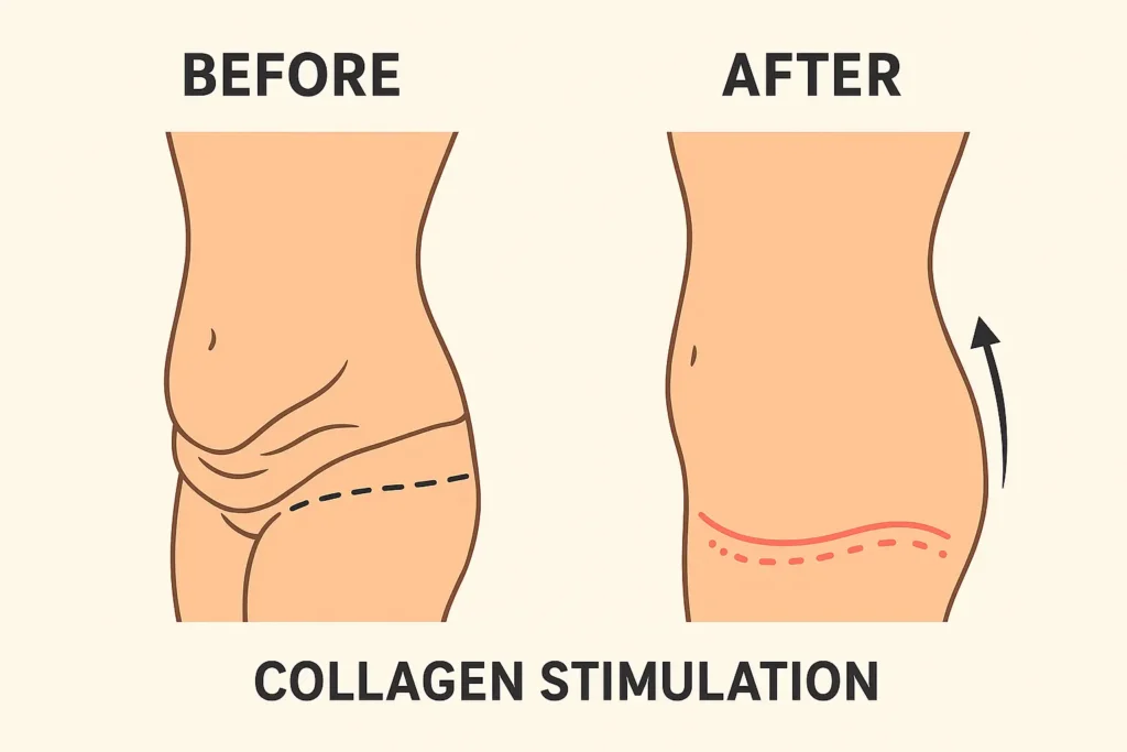 Before and after results for sagging skin after weight loss injections Newark on Trent